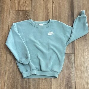 Nike Kids Teal Crew Neck Sweatshirt | girls 6x